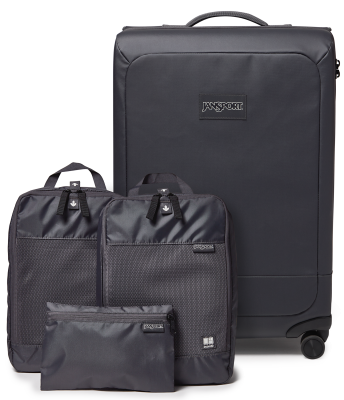 JanSport 26" Checked Luggage Packing Cubes Smokey Grit Set